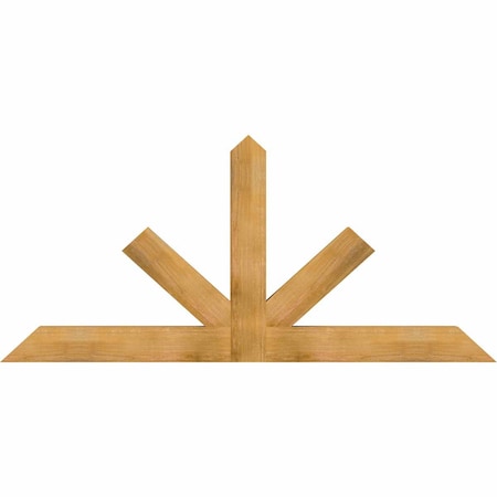 Ekena Millwork Saratoga Rough Sawn Timber Gable Bracket, Western Red Cedar, 84"W x 38"H x 4"D x 6"F, 11/12 Pitch GBW084X38X0406SAR00RWR